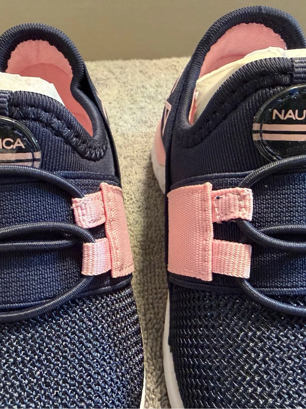 Nautica Neave Toddler Girls Navy Metallic/Peony Sneakers Size 7 NWT